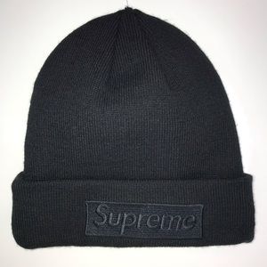 Supreme x New Era Box Logo Beanie Black